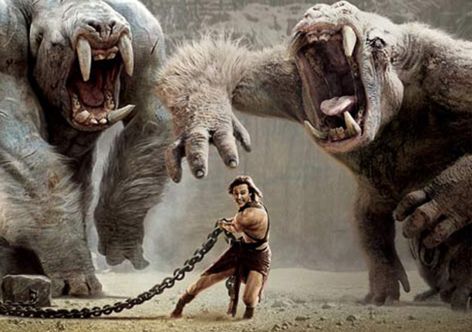 JOHN CARTER fighting the great white apes of Mars.